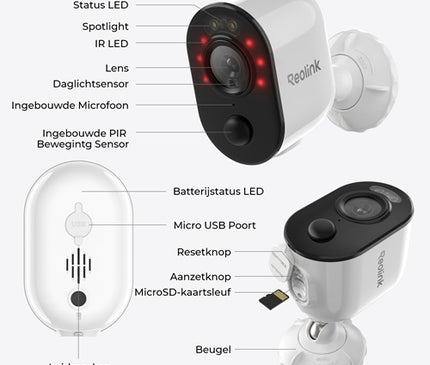 Reolink Reolink B310 Avec panneau solaire, caméra sans fil 3MP sur batterie
