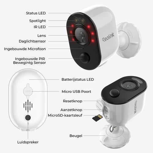 Reolink Reolink B310 Mit Solarpanel, drahtlose 3MP Batteriekamera