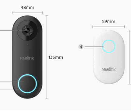 Reolink Reolink D340W Smart 2K+ WiFi Video deurbel met losse bel