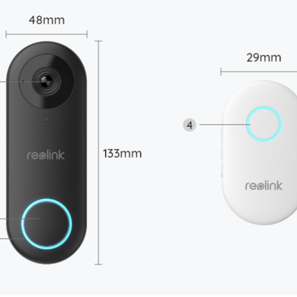 Reolink Reolink D340W Smart 2K+ WiFi Video-Türklingel mit separater Klingel
