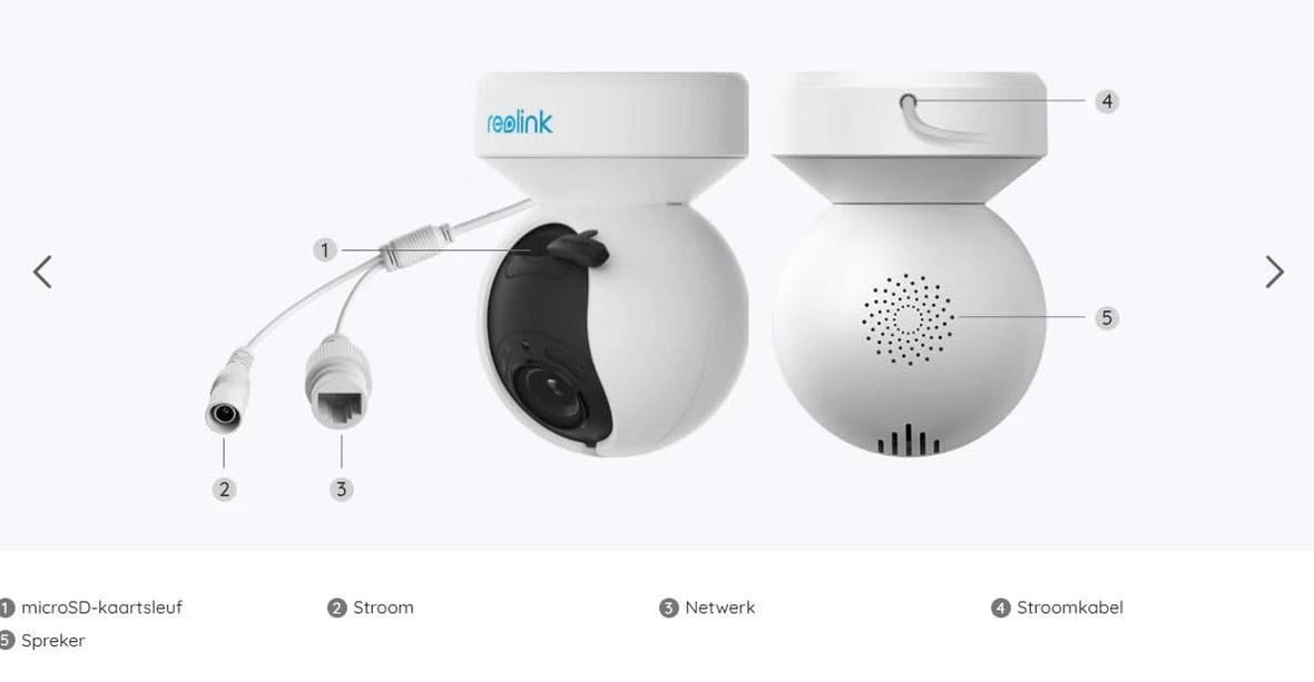 Reolink Reolink E540, 5MP PTZ Dual-Band WiFi camera with scare light