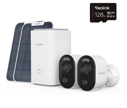 Reolink Reolink Home Hub1 with 2x Reolink B350 8MP cameras and 2x solar panel, 1x 128GB Sd card