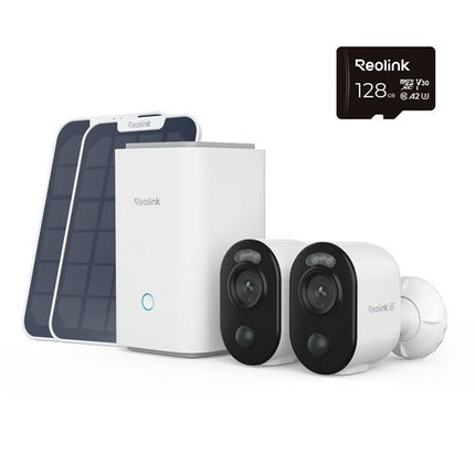 Reolink Reolink Home Hub1 avec 2x caméras Reolink B350 8MP et 2x panneau solaire, 1x carte Sd 128GB
