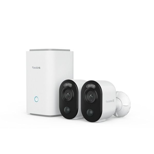 Reolink Reolink Home Hub1 met 2x Reolink B350 8MP camera's en 2x zonnepaneel, 1x 128GB Sd-kaart