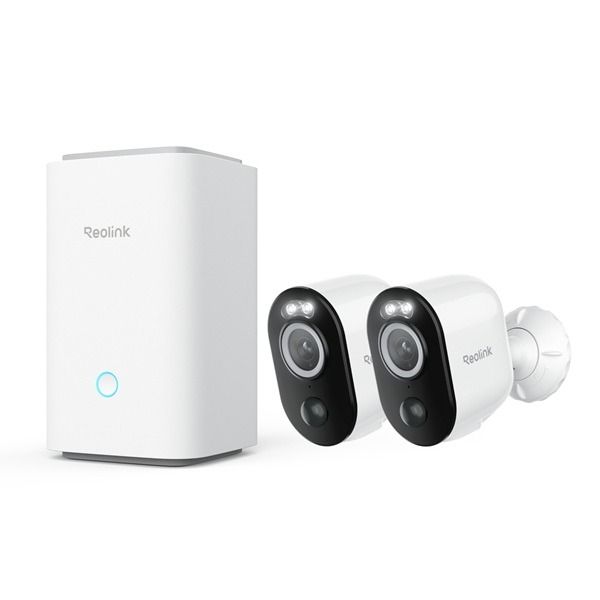 Reolink Reolink Home Hub1 met 2x Reolink B350 8MP camera's en 2x zonnepaneel, 1x 128GB Sd-kaart