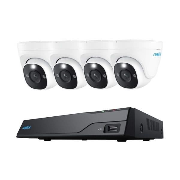 Reolink NVS8-8MD4, set de caméras PoE intelligentes 8MP 4x Turret, NVR avec 2TB HDD