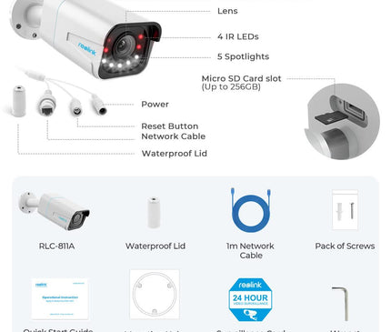 Reolink Reolink P430, 8Mp/4K intelligente Erkennung Spotlight 5x Zoom PoE 2 Weg Audio