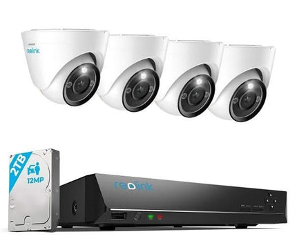 Reolink Reolink RLK8-1200D4-A-4MM, 12MP PoE security system with 24/7 full color images