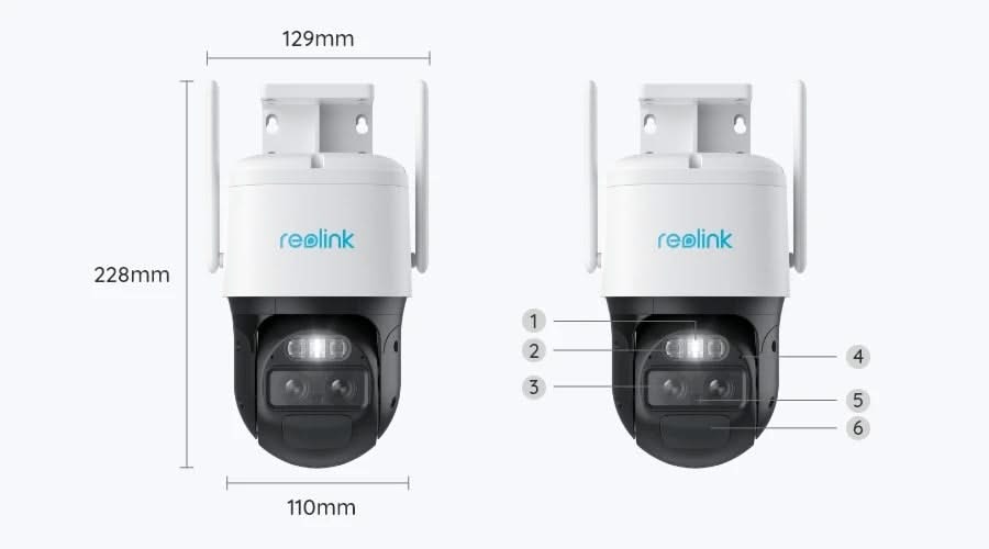Reolink Trackmix-WiFi, caméra PTZ 4K à double objectif avec suivi des mouvements