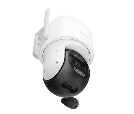 Caméra PTZ Wi-Fi Reolink W760-A-W à double objectif 4K (alimentation fixe) avec LED hybrides intelligentes