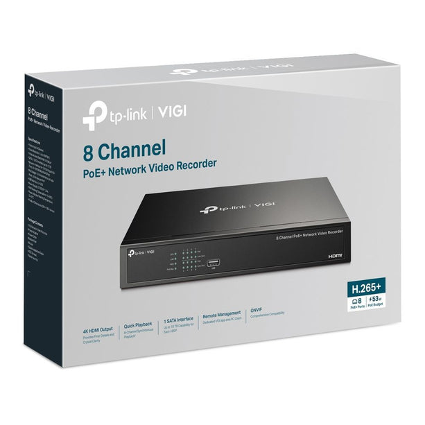 TP-Link VIGI NVR1008H-8MP - 8 Kanal PoE+ NVR