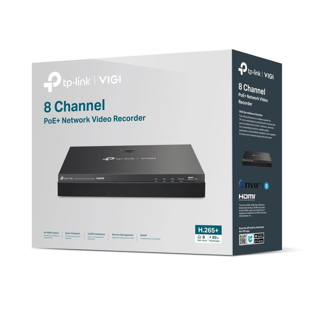 TP-Link VIGI NVR2008H-8MP - 8 Kanal PoE+ NVR
