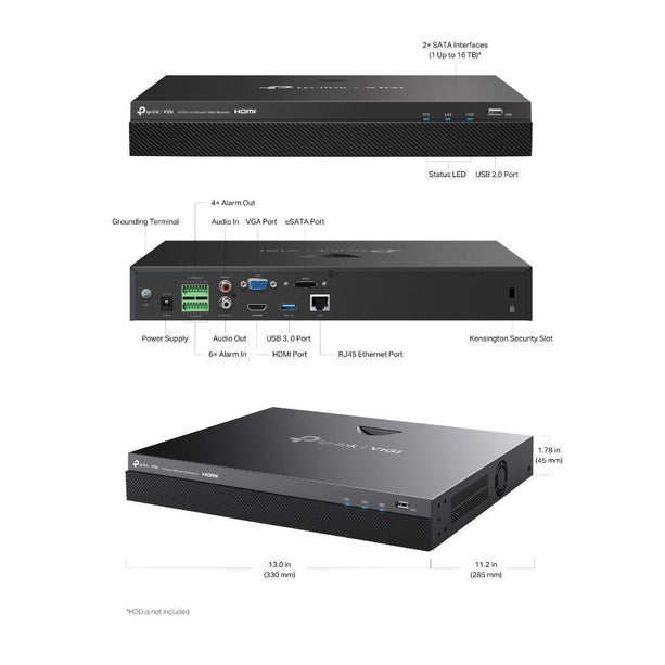 TP-Link VIGI NVR2016H - 16-Kanal-NVR
