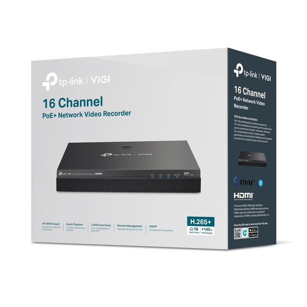 TP-Link VIGI NVR2016H-16MP - 16-Kanal PoE+ NVR