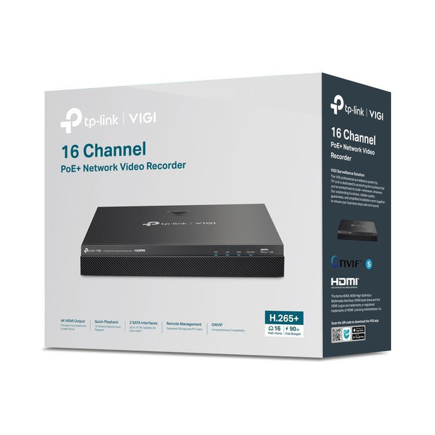 TP-Link VIGI NVR2016H-16P - 16-Kanal PoE+ NVR