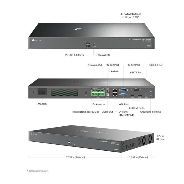 TP-Link VIGI NVR4064H - 64-Kanal-NVR